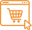 Online shopping cart icon