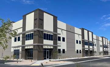 Exterior of a modern fulfillment warehouse building