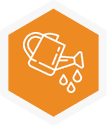 Plant care and green office benefit icon