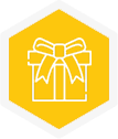 Custom packaging and gift wrap icon, hover state
