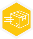 Fast package delivery icon, hover state