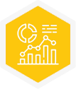 Reporting and analytics icon, hover state