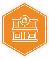 Retail and wholesale distribution icon, hover state